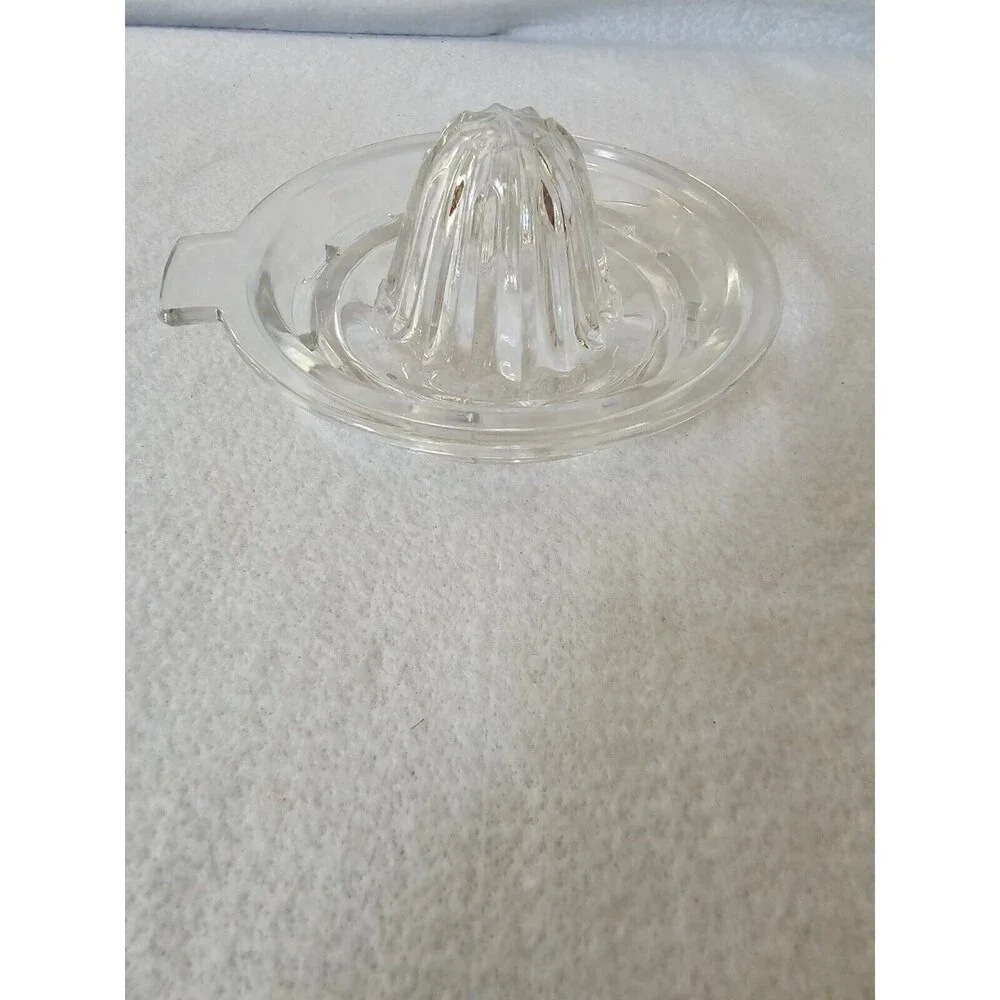 Vintage Clear Glass Lemon Orange Lime Citrus Juicer Squeezer Reamer Kitchenware*